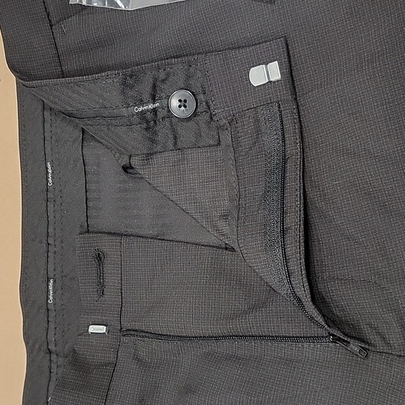 NWT Calvin Klein Men's Straight Fit Black Dress Pants, Size 34W x 32L - Picture 5 of 5